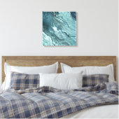 Gekristalliseerde Blauwgroen agaat | Donkere Aqua  Canvas Afdruk (Insitu (Slaapkamer))