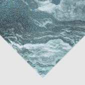 Gekristalliseerde Blauwgroen agaat | Donkere Aqua  Tissuepapier (Detail)