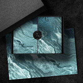 Gekristalliseerde Blauwgroen agaat | Donkere Aqua  Tissuepapier