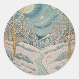 Gekristalliseerde kreek ronde sticker