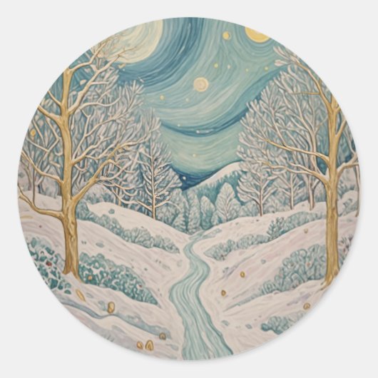 Gekristalliseerde kreek ronde sticker (Voorkant)