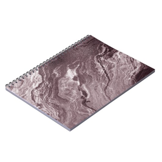 Gekristalliseerde Mauve Agaat | Stoffelijk Roos Ro Notitieboek (Linkerzijde)