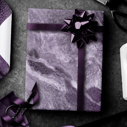 Gekristalliseerde Paarse agaat | Moody gemarmerde  Cadeaupapier