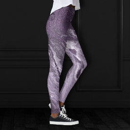 Gekristalliseerde Paarse agaat | Moody gemarmerde  Leggings
