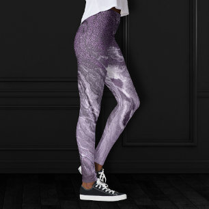 Gekristalliseerde Paarse agaat   Moody gemarmerde  Leggings