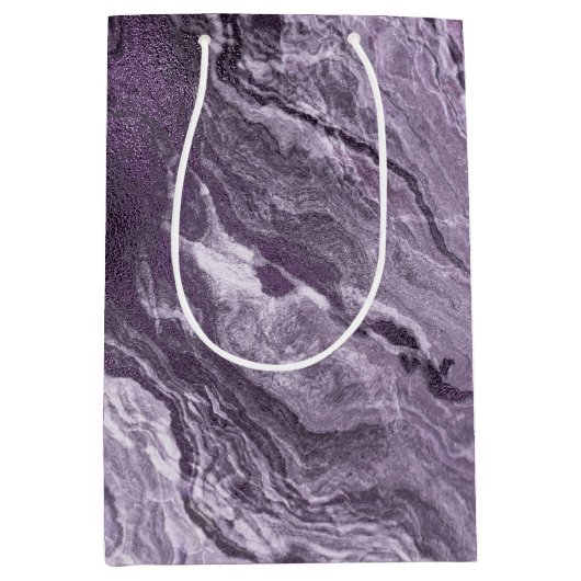 Gekristalliseerde Paarse agaat | Moody gemarmerde  Medium Cadeauzakje (Voorkant)