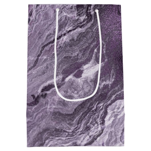 Gekristalliseerde Paarse agaat | Moody gemarmerde  Medium Cadeauzakje (Achterkant)