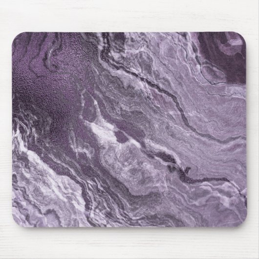 Gekristalliseerde Paarse agaat | Moody gemarmerde Muismat (Voorkant)