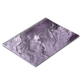 Gekristalliseerde Paarse agaat | Moody gemarmerde  Notitieboek (Linkerzijde)