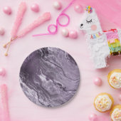 Gekristalliseerde Paarse agaat | Moody gemarmerde  Papieren Bordje (Feest)