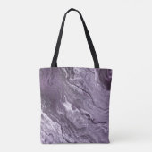 Gekristalliseerde Paarse agaat | Moody gemarmerde  Tote Bag (Achterkant)