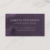 Gekristalliseerde Paarse agaat | Moody gemarmerde  Visitekaartje (Achterkant)