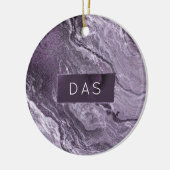 Gekristalliseerde Paarse agaat | Moody Marbled Mon Keramisch Ornament (Links)