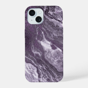 Gekristalliseerde Paarse Agaat   Sombere Marmer St iPhone 15 Case