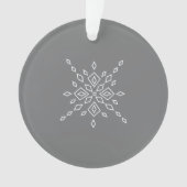 Gekristalliseerde Sneeuwvlok Ornament (voorkant)