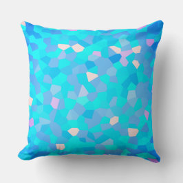 Gekristalliseerde tinten blauw kussen
