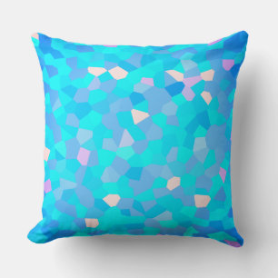 Gekristalliseerde tinten blauw kussen