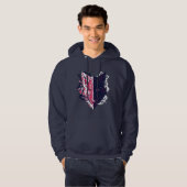 Gekristalliseerde Wolf gerookte kop Hoodie (Voorkant volledig)