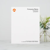 Gekromde Chevron - Oranje Persoonlijk Briefhoofd (Staand voorkant)