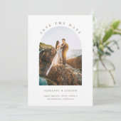 Gekromde foto De datum opslaan Save The Date (Staand voorkant)