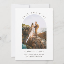Gekromde foto De datum opslaan Save The Date