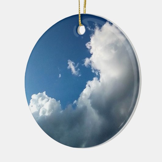 Gekromde grote wolk keramisch ornament (Links)