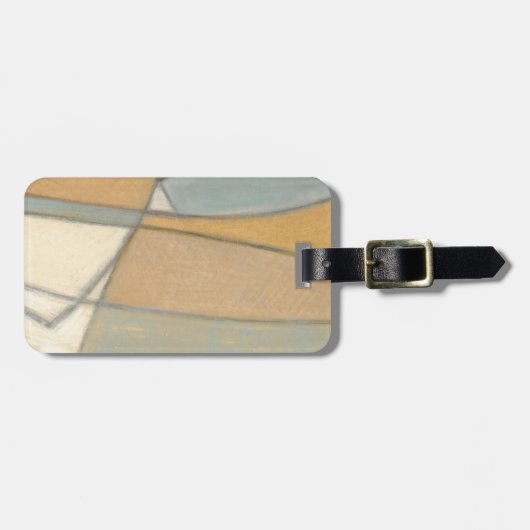 Gekromde lijnen en gedempte aartafels bagagelabel (Voorkant horizontaal)