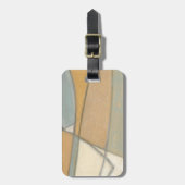 Gekromde lijnen en gedempte aartafels bagagelabel (Voorkant verticaal)