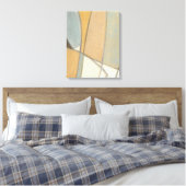 Gekromde lijnen en gedempte aartafels canvas afdruk (Insitu (Slaapkamer))