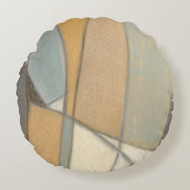 Gekromde lijnen en gedempte aartafels rond kussen (Voorkant)