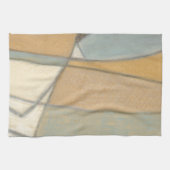 Gekromde lijnen en gedempte aartafels theedoek (Horizontaal)