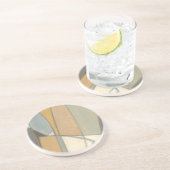 Gekromde lijnen en gedempte aartafels zandsteen onderzetter (Zijkant)