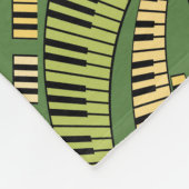 Gekromde pianoketoestel fleece deken (Hoek)