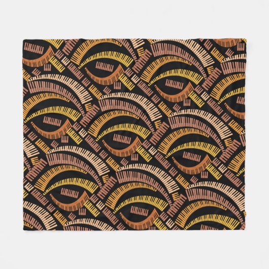 Gekromde pianoketoestel fleece deken (Voorkant (Horizontaal))