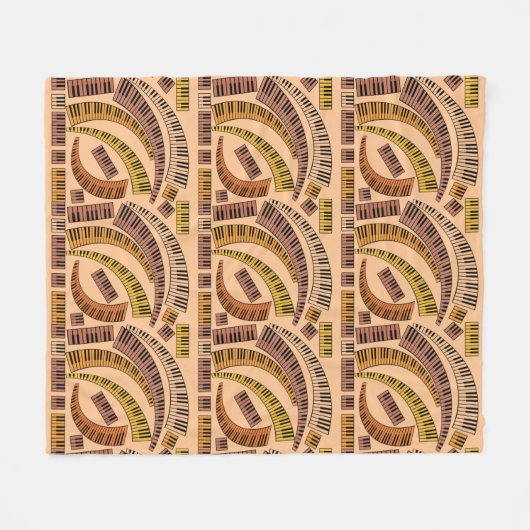 Gekromde pianoketoestel fleece deken (Voorkant (Horizontaal))