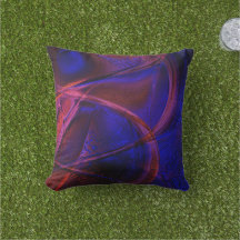 Gekromde slagen over verrassende blauwe en rode ko