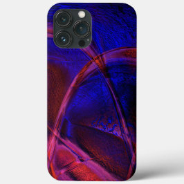 Gekromde slagen over verrassende blauwe en rode ko Case-Mate iPhone case