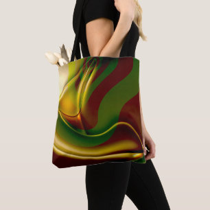 Gekromde spiraaltjes in gepolijst en opgepompt sep tote bag