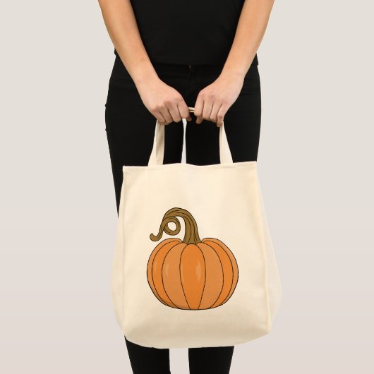 Gekromde Steel Pompoen Illustratie Tote Bag (Voorkant (product))