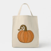 Gekromde Steel Pompoen Illustratie Tote Bag (Achterkant)