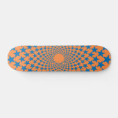 Gekromde sterren (blauw/Oranje) Persoonlijk Skateboard (Horizontaal)