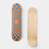 Gekromde sterren (blauw/Oranje) Persoonlijk Skateboard (Voorkant)