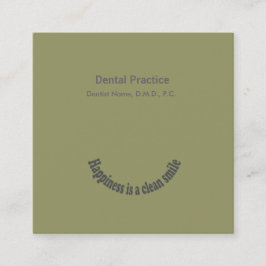 Gekromde UP Green Dentist Smile Typografie Afsprakenkaartje