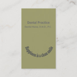 Gekromde UP Green Dentist Smile Typografie Afsprakenkaartje