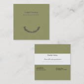 Gekromde UP Green Dentist Smile Typografie Afsprakenkaartje (Voorkant / Achterkant)