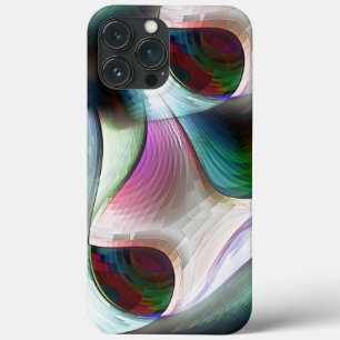 Gekromde vormen van het dambord in bijna chroomkle Case-Mate iPhone case