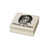 Gekrompen hoofd speciale bevalling rubberstempel (Stempel)