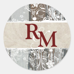 Gekronkelde perkament look afdichtingen ronde sticker