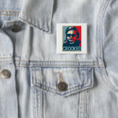 GEKROOKT Button tegen Hillary Clinton / badge (In situ)