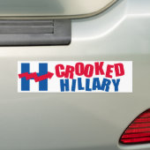 GEKROOKT HILLARI 2016 - -  BUMPERSTICKER (Op auto)